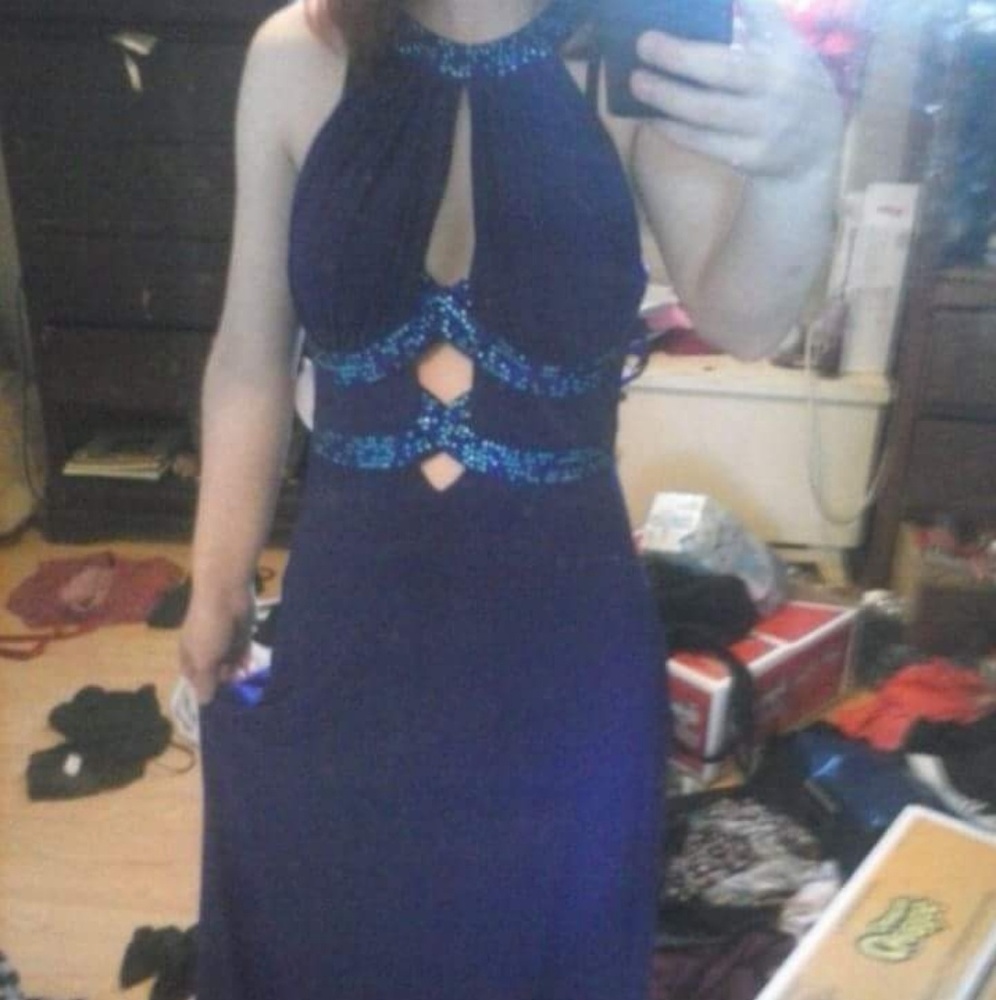 Blue prom dress